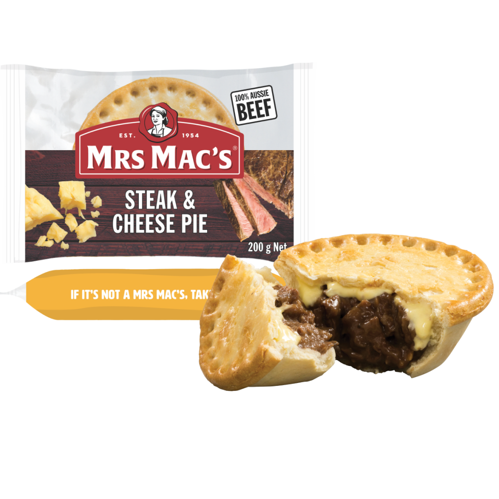 Mrs Macs Steak N Cheese Pie 200g X 12 Units Per Ctn Southside Milk 